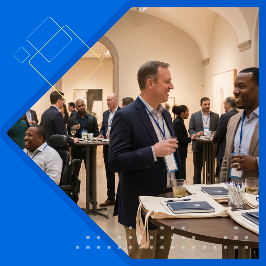 Two men and one women sitting facing latop.